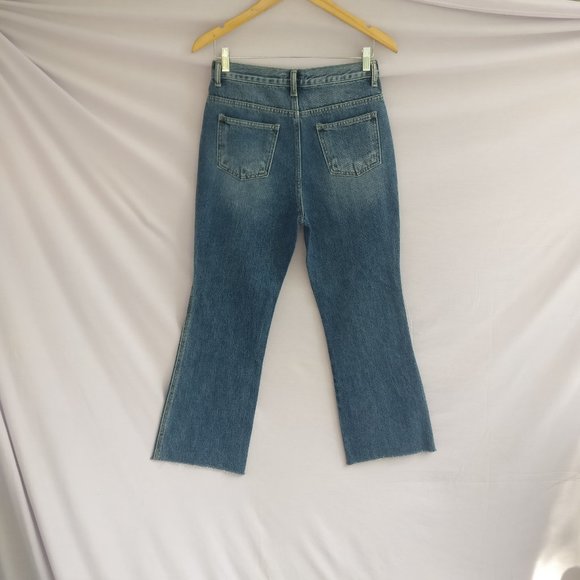 SUMMJ 90s SAILOR-CUT FLARE JEANS in BLUE WASH MEDIUM +MEASUREMENTS - Picture 3 of 6